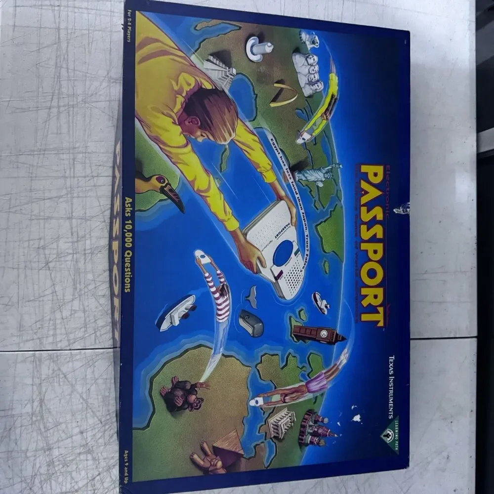 Electronic Passport Board Game Texas Instruments Vintage 1991 Works Great READ